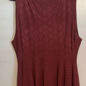 Torrid Maroon Textured Knit Midi Dress